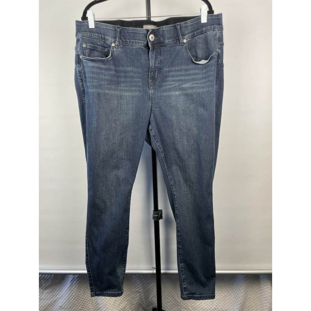 Torrid Bombshell Skinny Premium Stretch Dark Blue Wash Jeans‎ Womens Size 20S